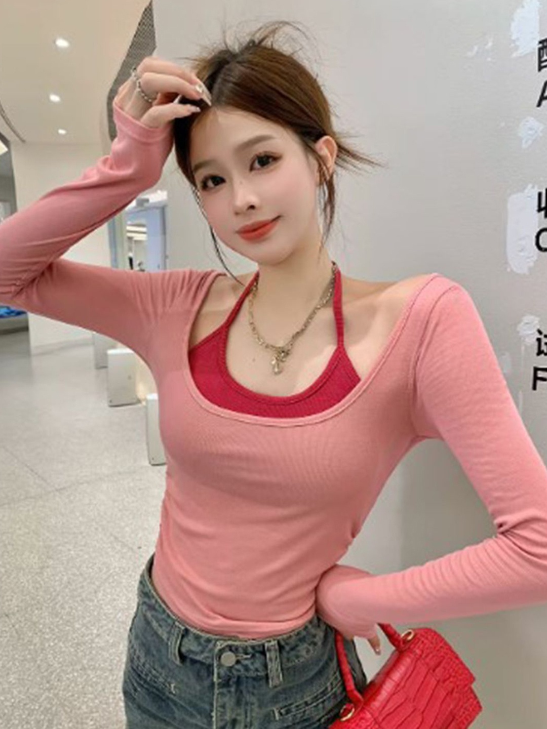 

StyleCast Scoop Neck Top, Pink