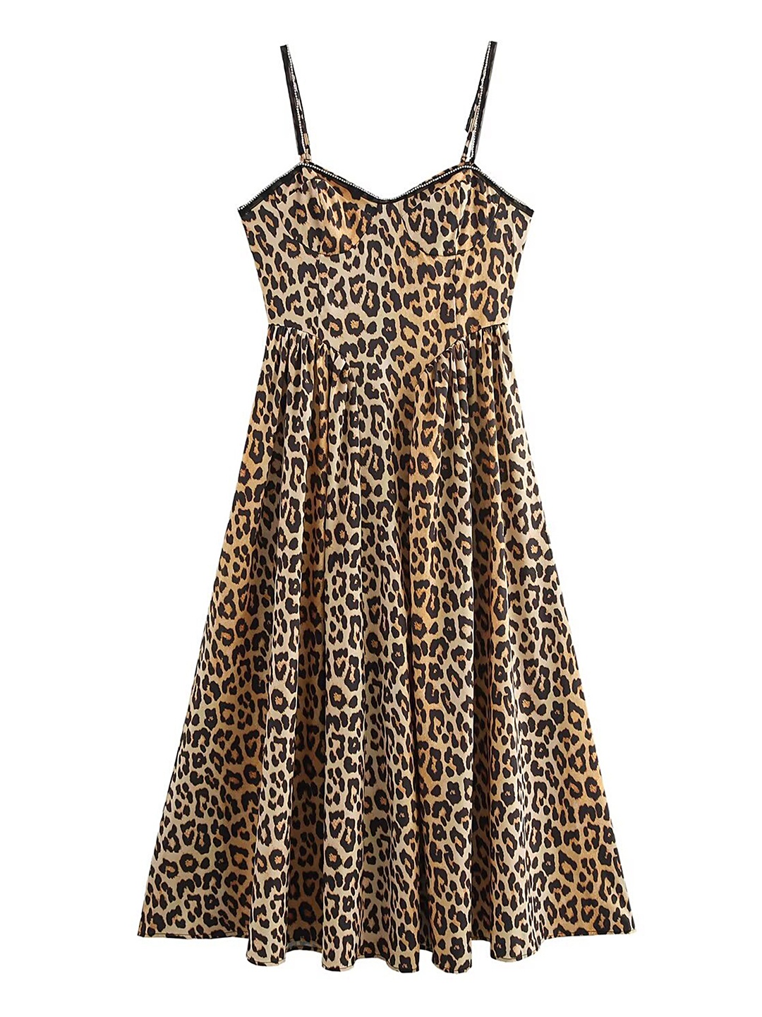 

LULU & SKY Animal Print Fit & Flare Maxi Dress, Multi