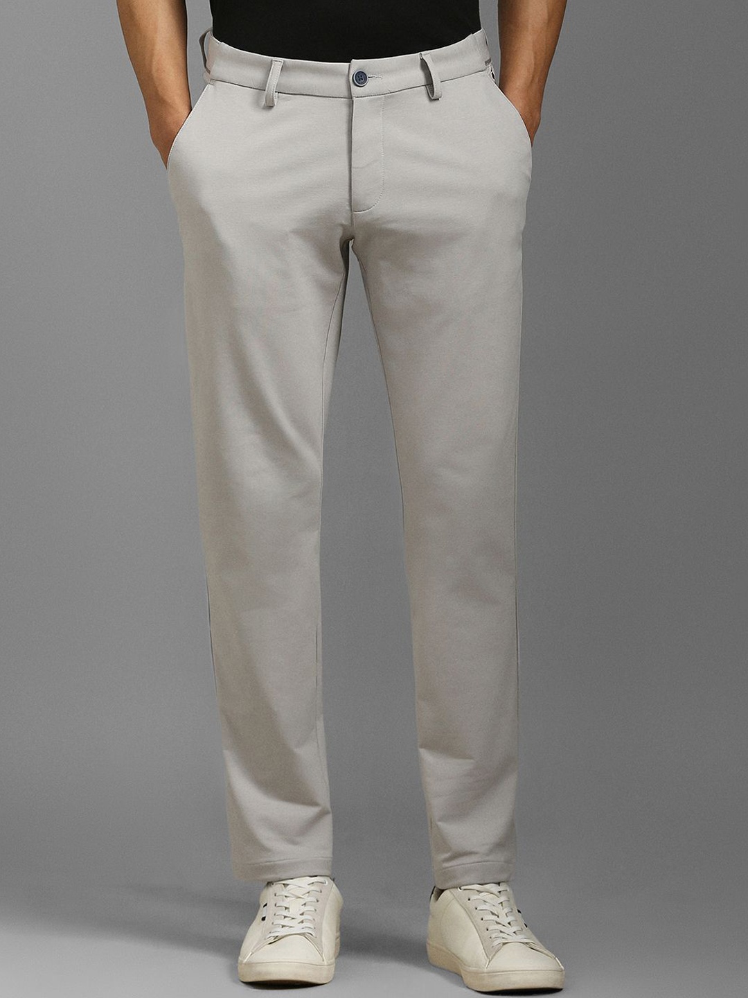 

Louis Philippe Sport Men Mid-Rise Slim Fit Trousers, Grey