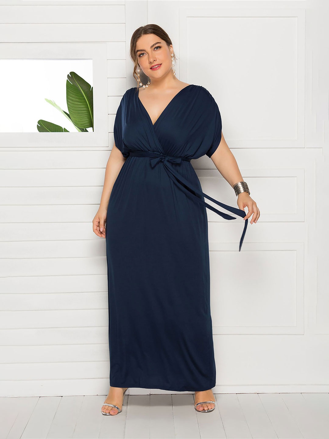 

StyleCast Curve Women Formal Wrap Dress, Blue