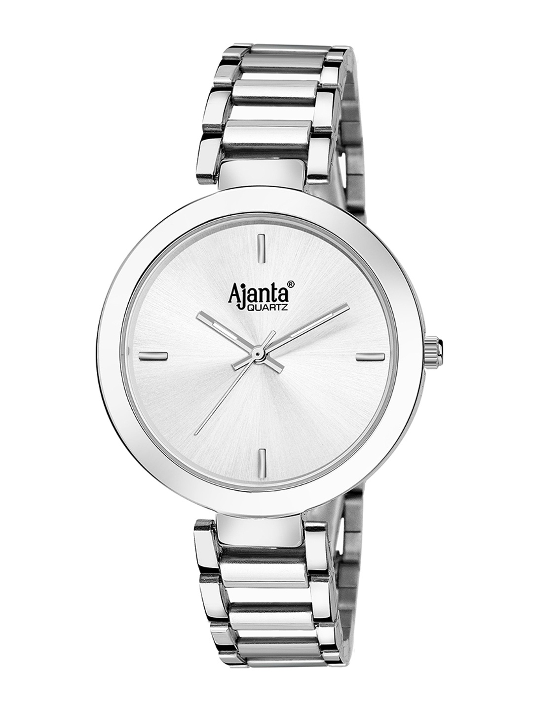 

Ajanta Quartz Women Quartz Round Dial Analogue Watch AWC043MSL SSL, Silver