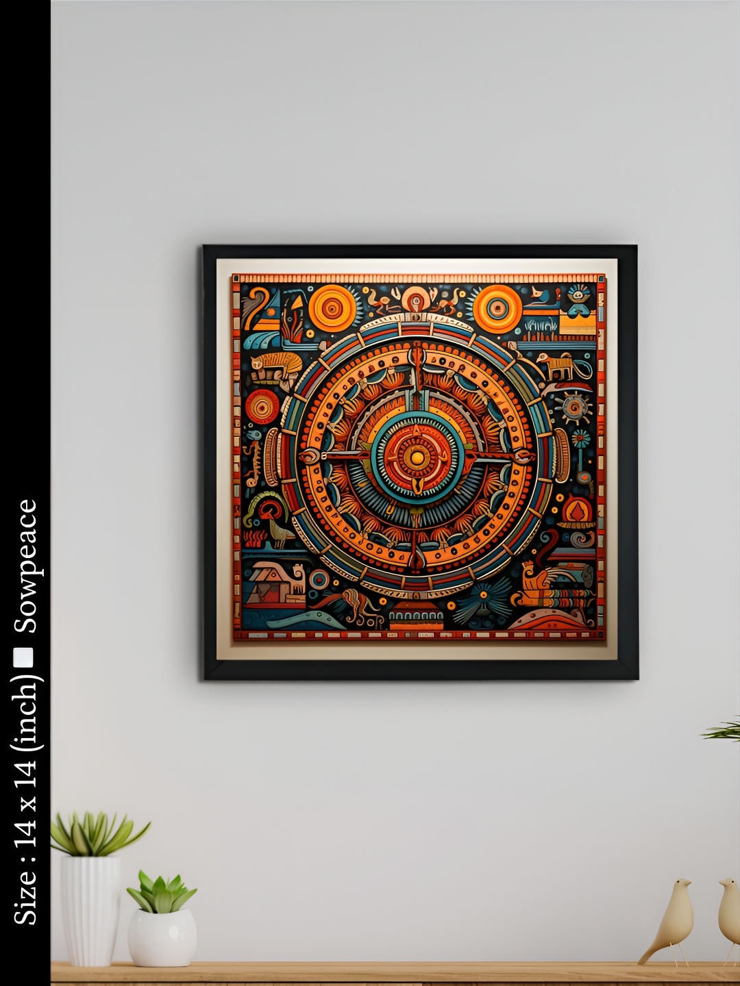 

SOWPEACE Yellow & Red 1 Piece Canvas Abstract Wall Photographs