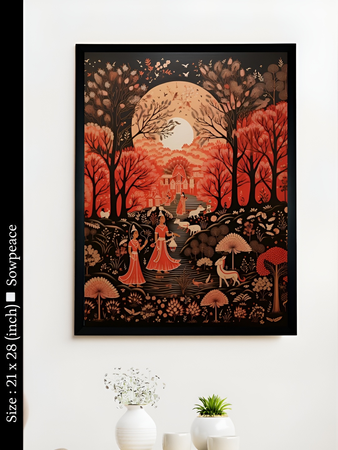 

SOWPEACE Black & Orange 1 Piece Canvas Other Wall Paintings