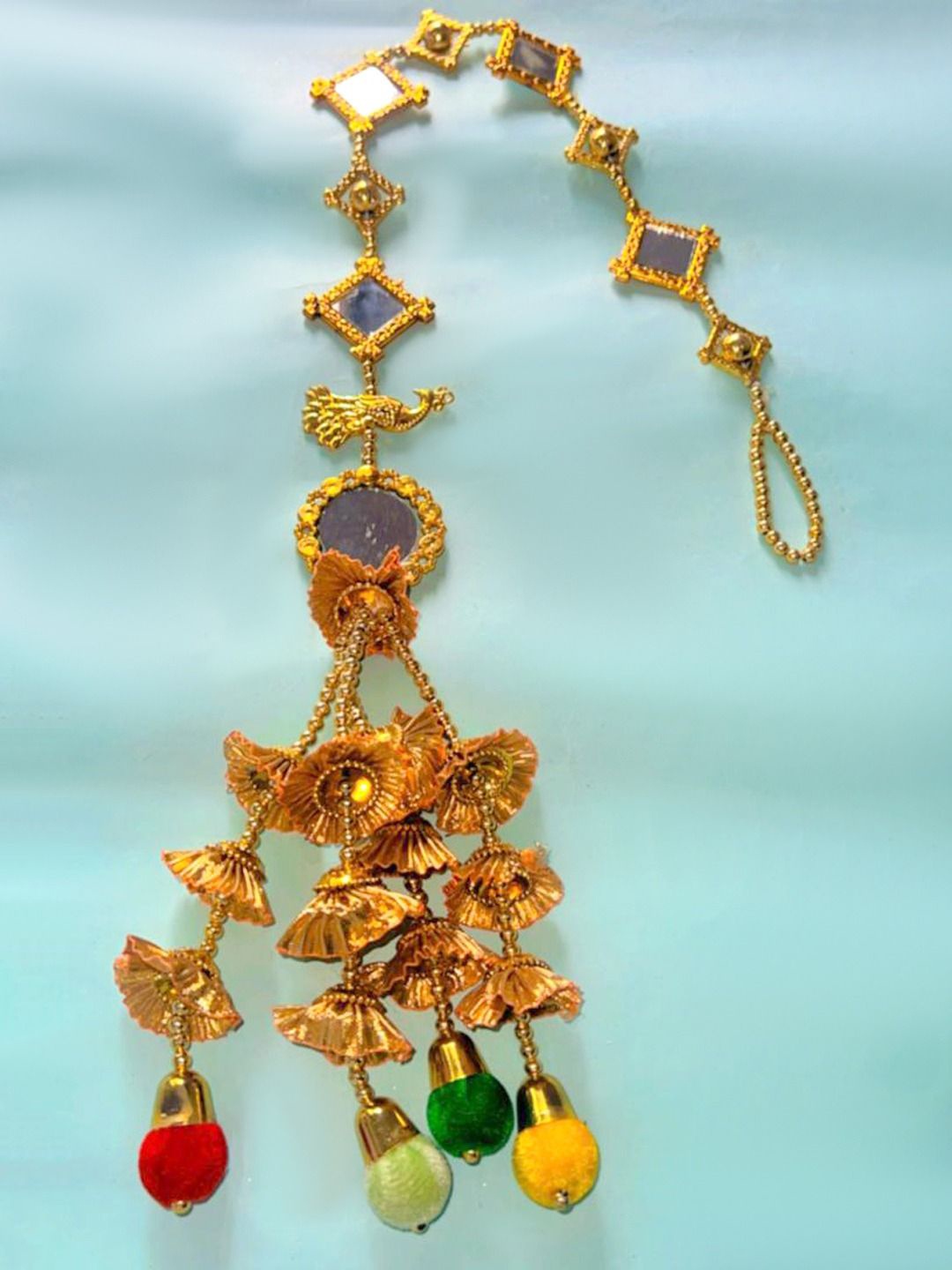 

VAGHBHATT Women Hair Accessory Set Of Patiala Bridal Paranda, Gold