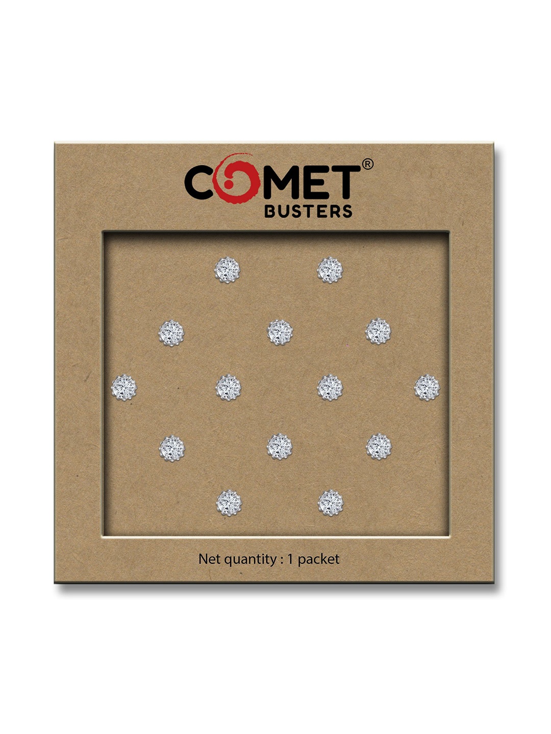 

Comet Busters Beautiful Traditional Circular Bindi - Silver