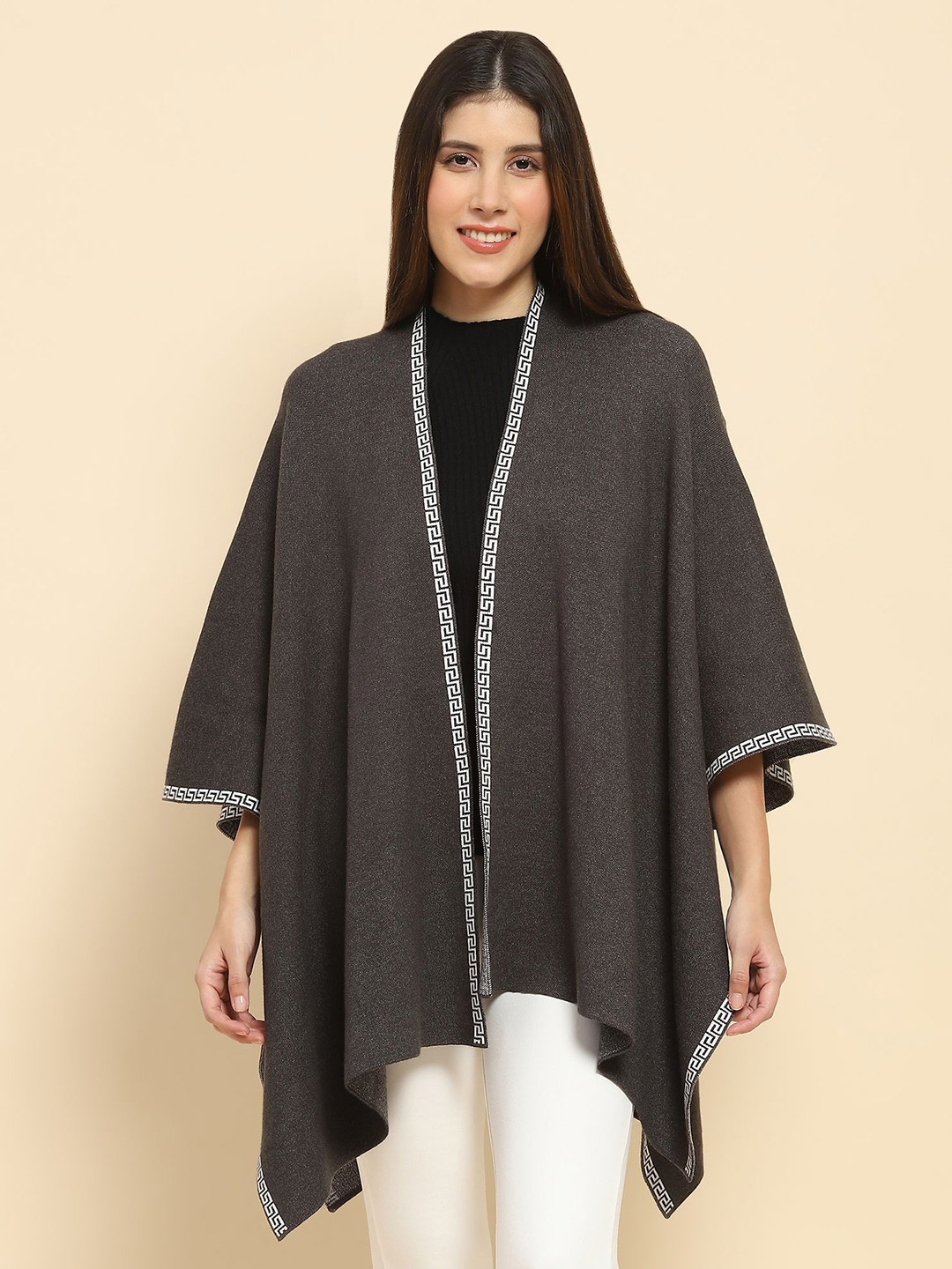 

Global Republic Open Front V Neck Shrug, Grey