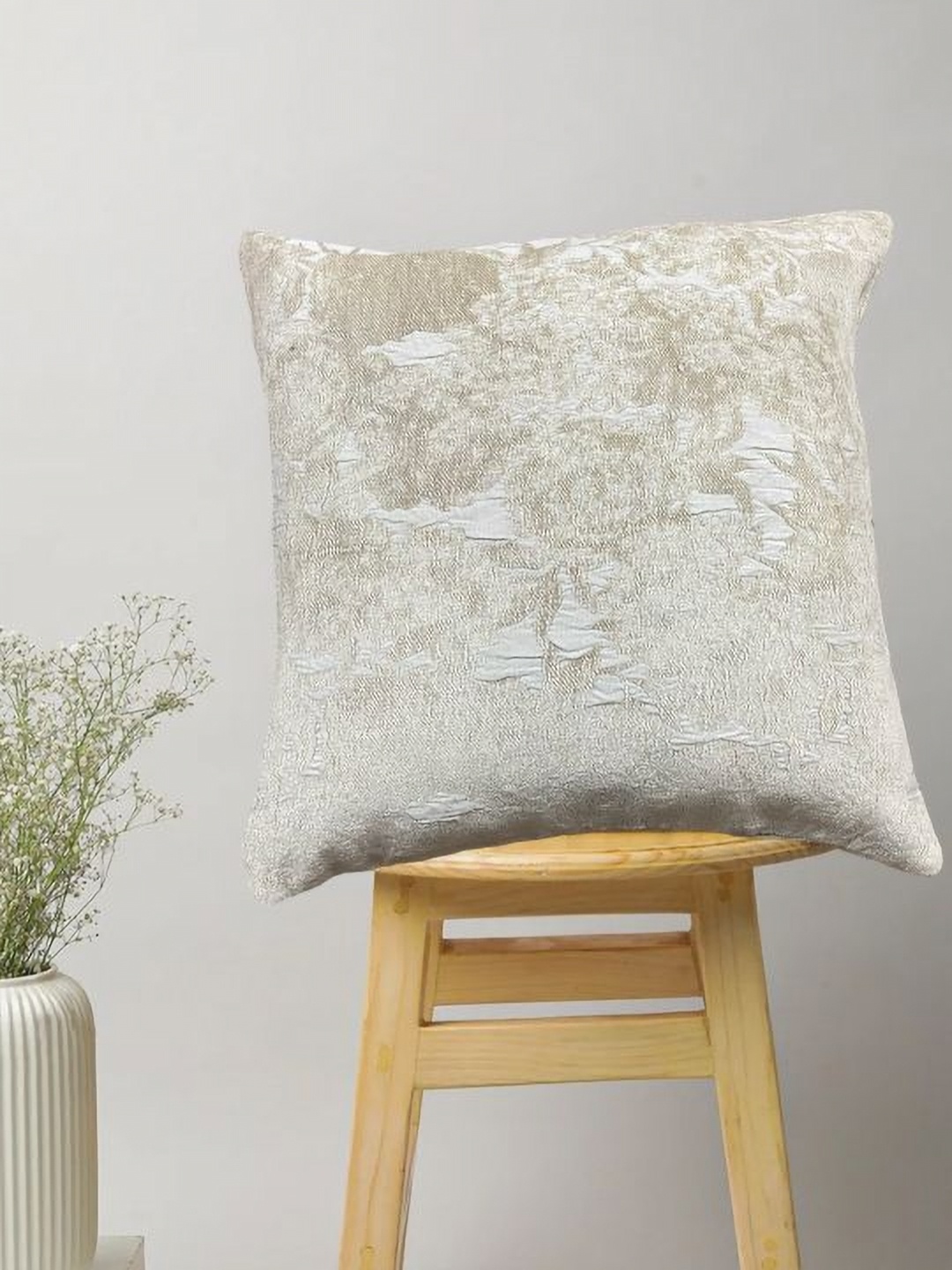 

SAJAVAT White Embroidered Square Cushion Covers