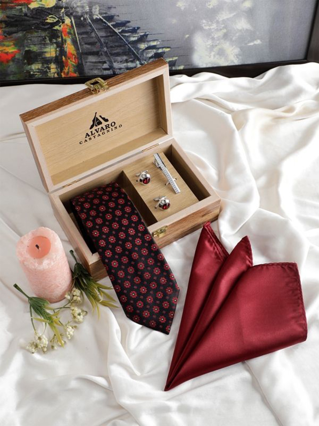 

Alvaro Castagnino Men Accessory Gift Set, Black