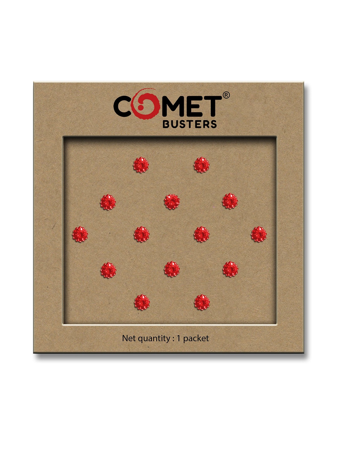 

Comet Busters Beautiful Traditional Designer Bindi - Red