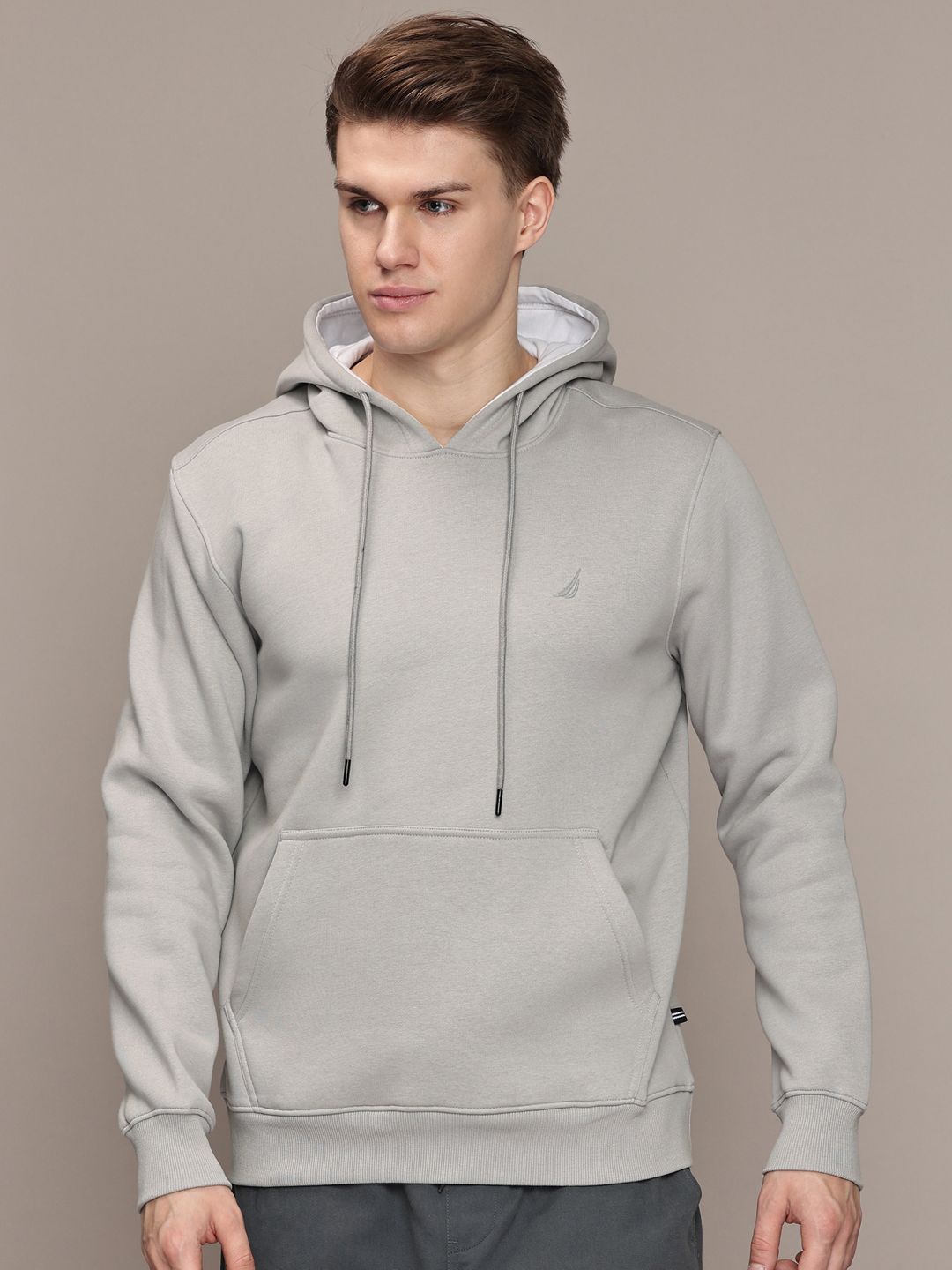 

Nautica Men Hooded Pullover Sweatshirt, Grey