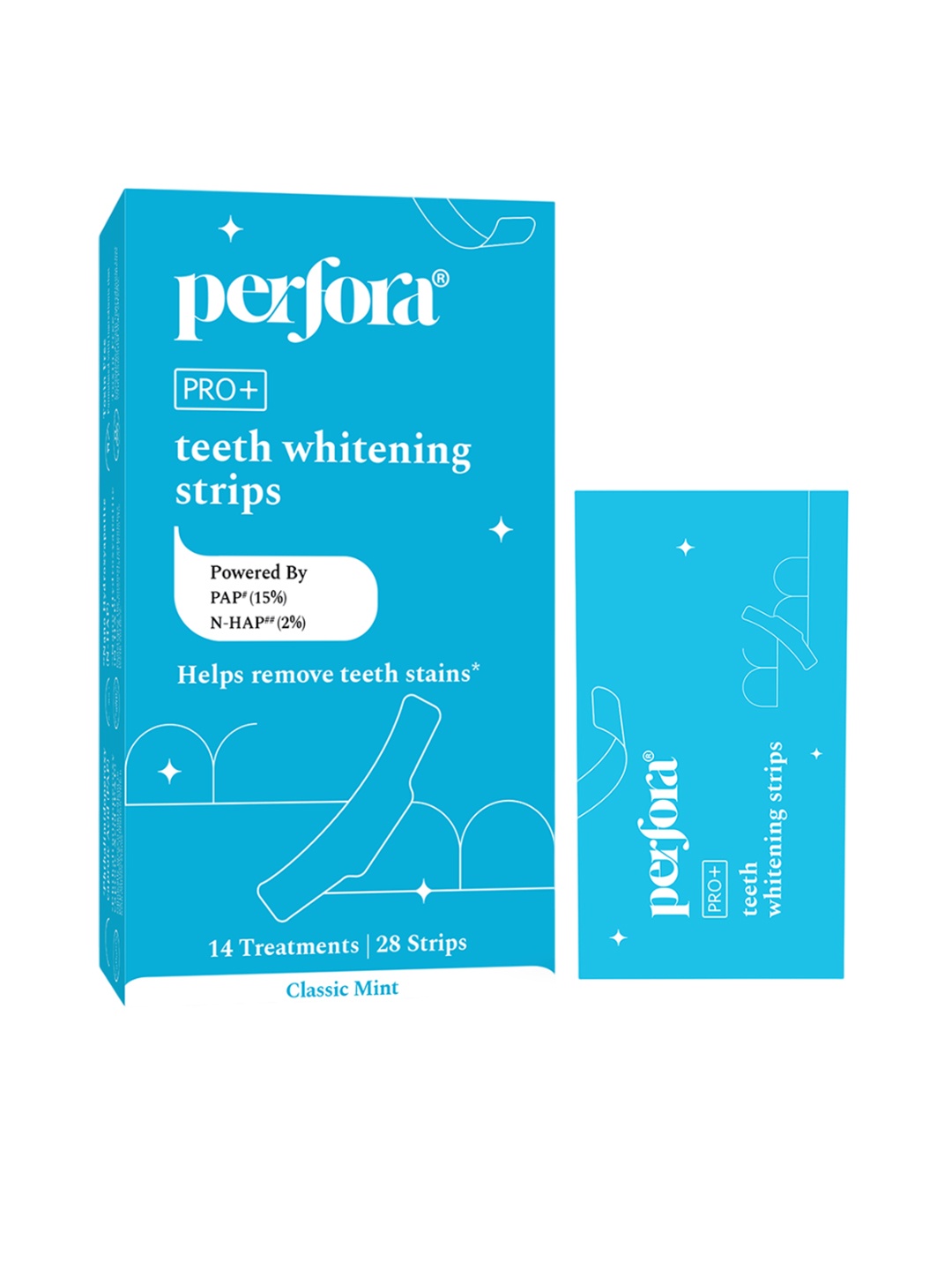 

Perfora Teeth Whitening Strips - 28 Strips - Classic Mint, Blue