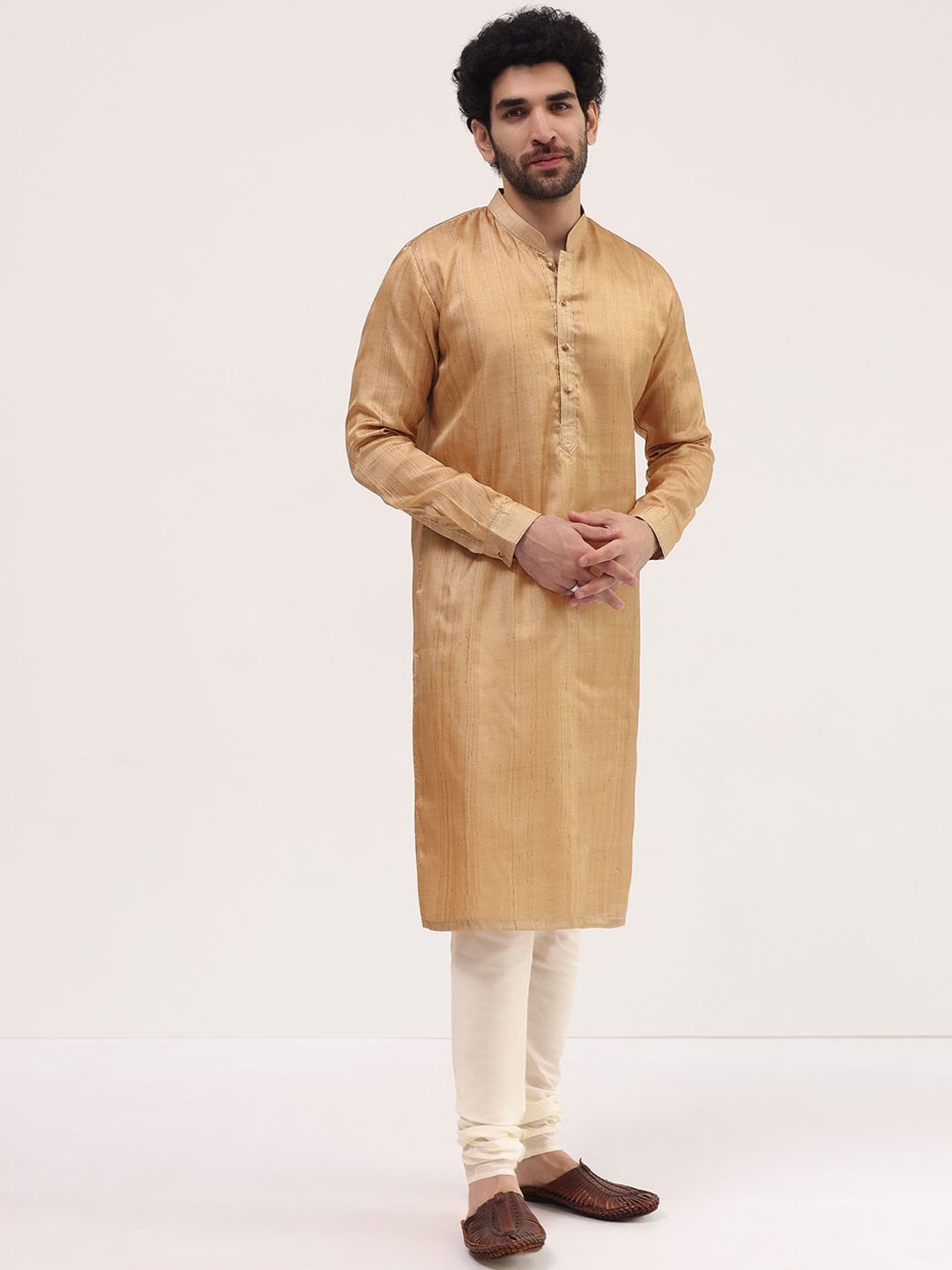 

KALKI Fashion Men Regular Kurta with Trousers, Beige