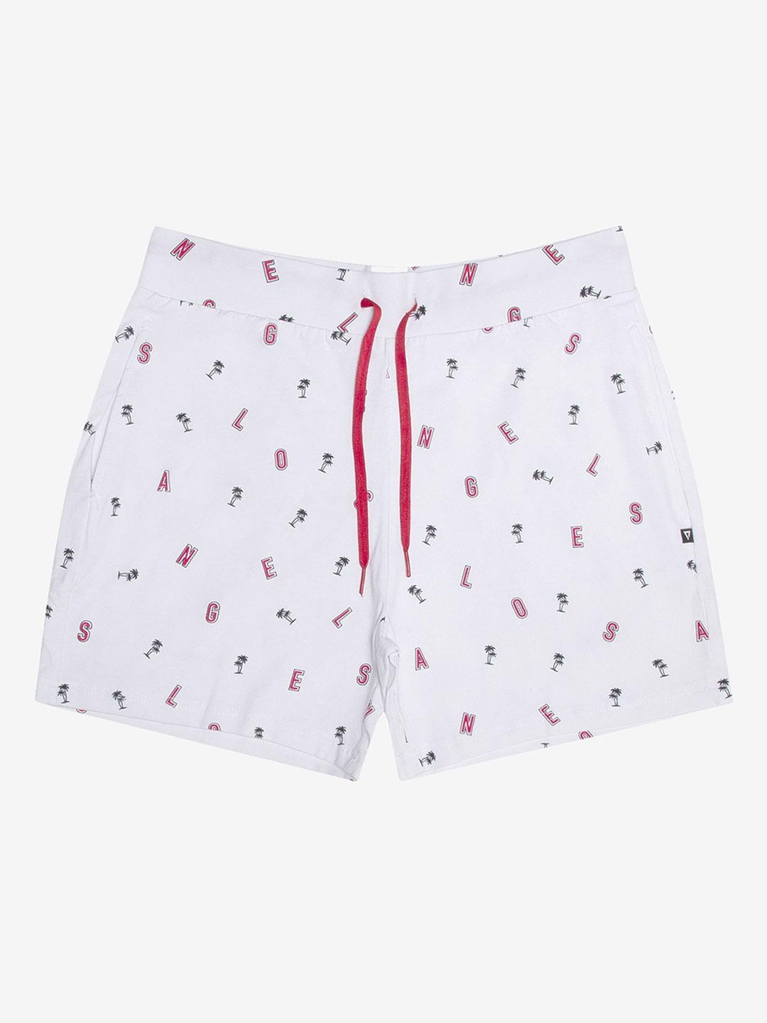 

PROTEENS Women Printed Mid Rise Regular Fit Above Knee Regular Shorts, White