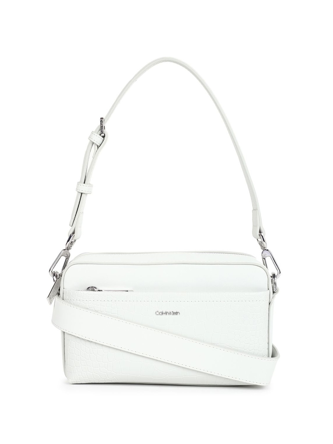 

Calvin Klein Women PU Structured Shoulder Bag, Grey