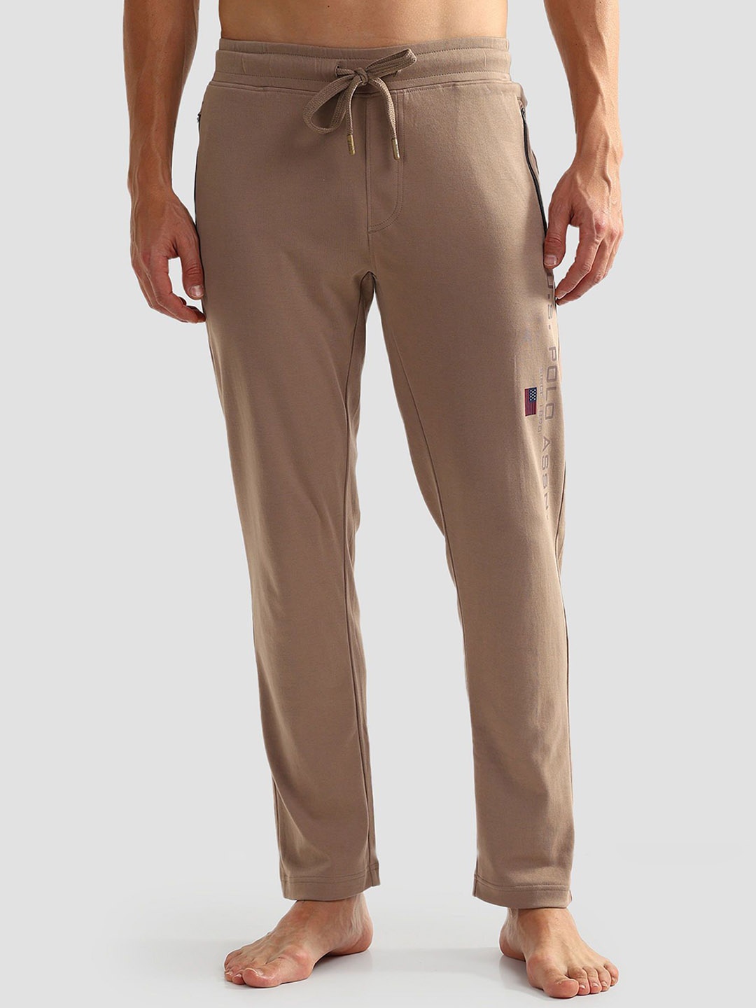 

U.S. Polo Assn. Men Mid Rise OR002 Lounge Pants, Beige