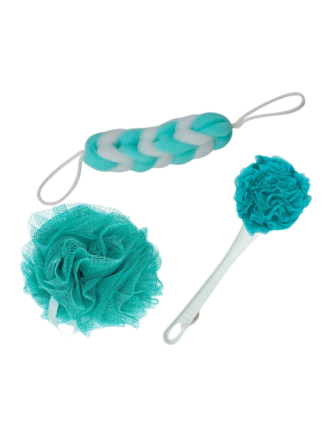 

CareDone Set of 3 Large Bath Loofah Sponge Scrubber Exfoliator for High Lather Cleansing, Green