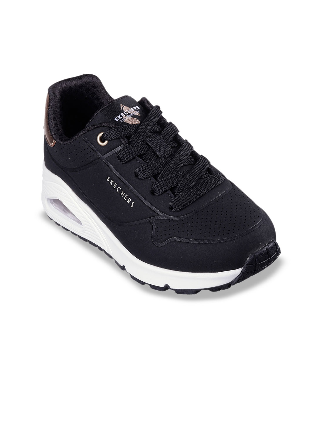 

Skechers Girls UNO GEN1 -Men Lace Up Casual Shoe, Black