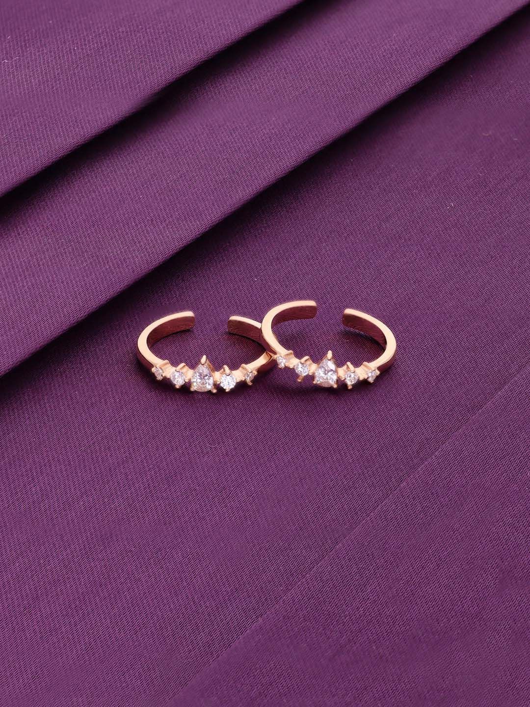 

KAI JEWEL Rose Gold-Plated Toe Rings