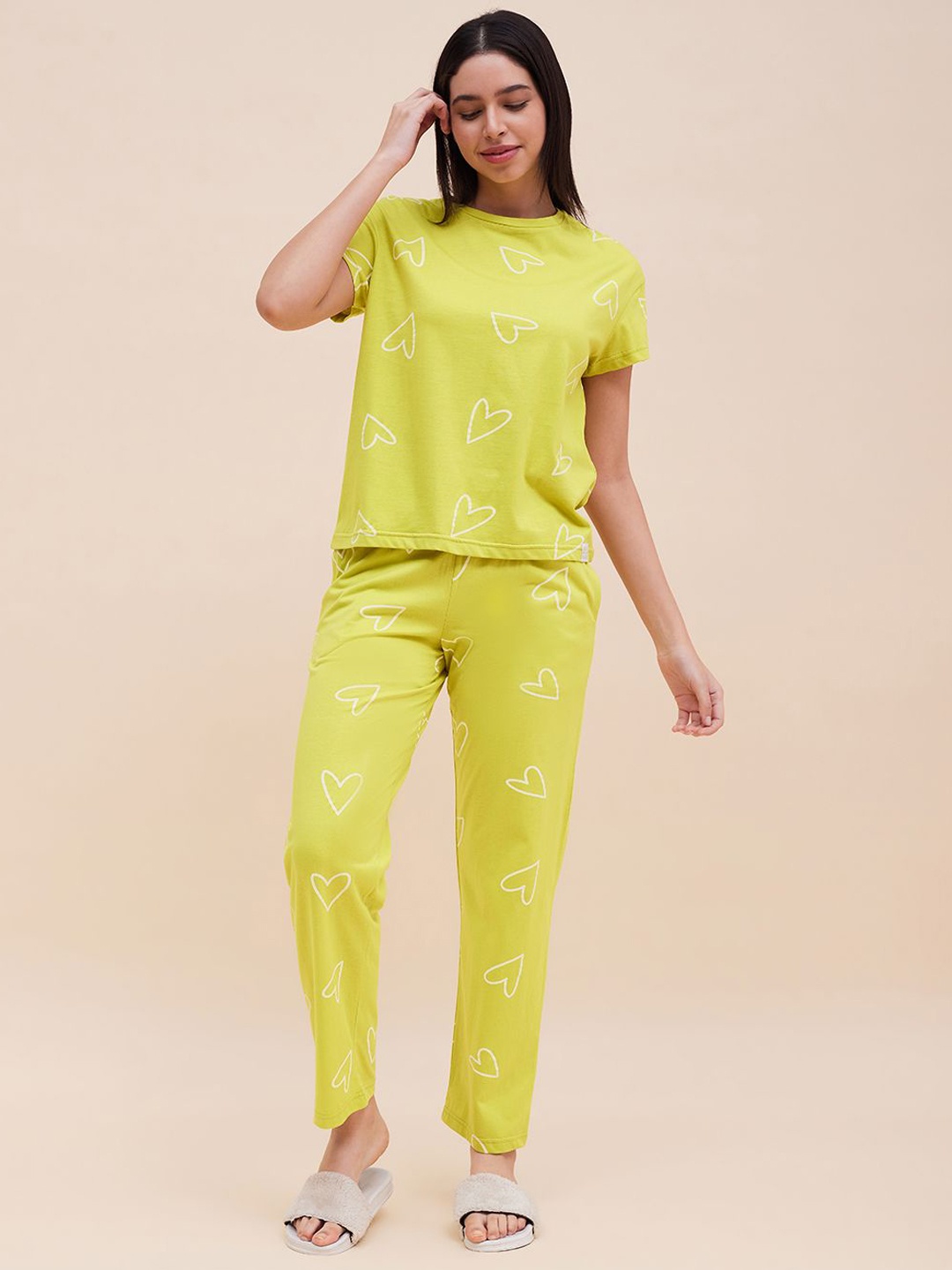 

Sweet Dreams Women Printed Night suit, Green