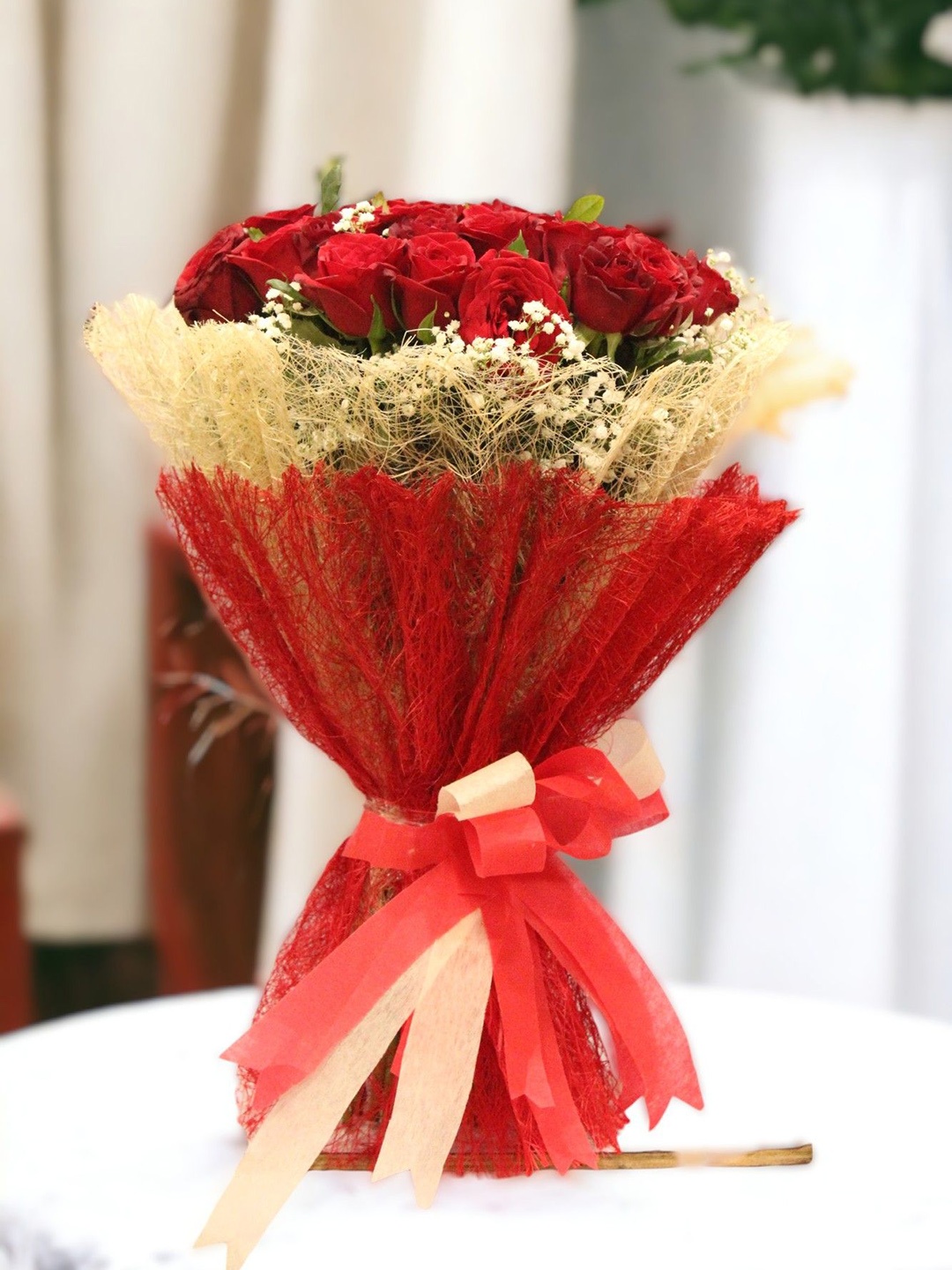 

bettergiftflowers 24-Pcs Red Rose Fresh Flowers Bouquet