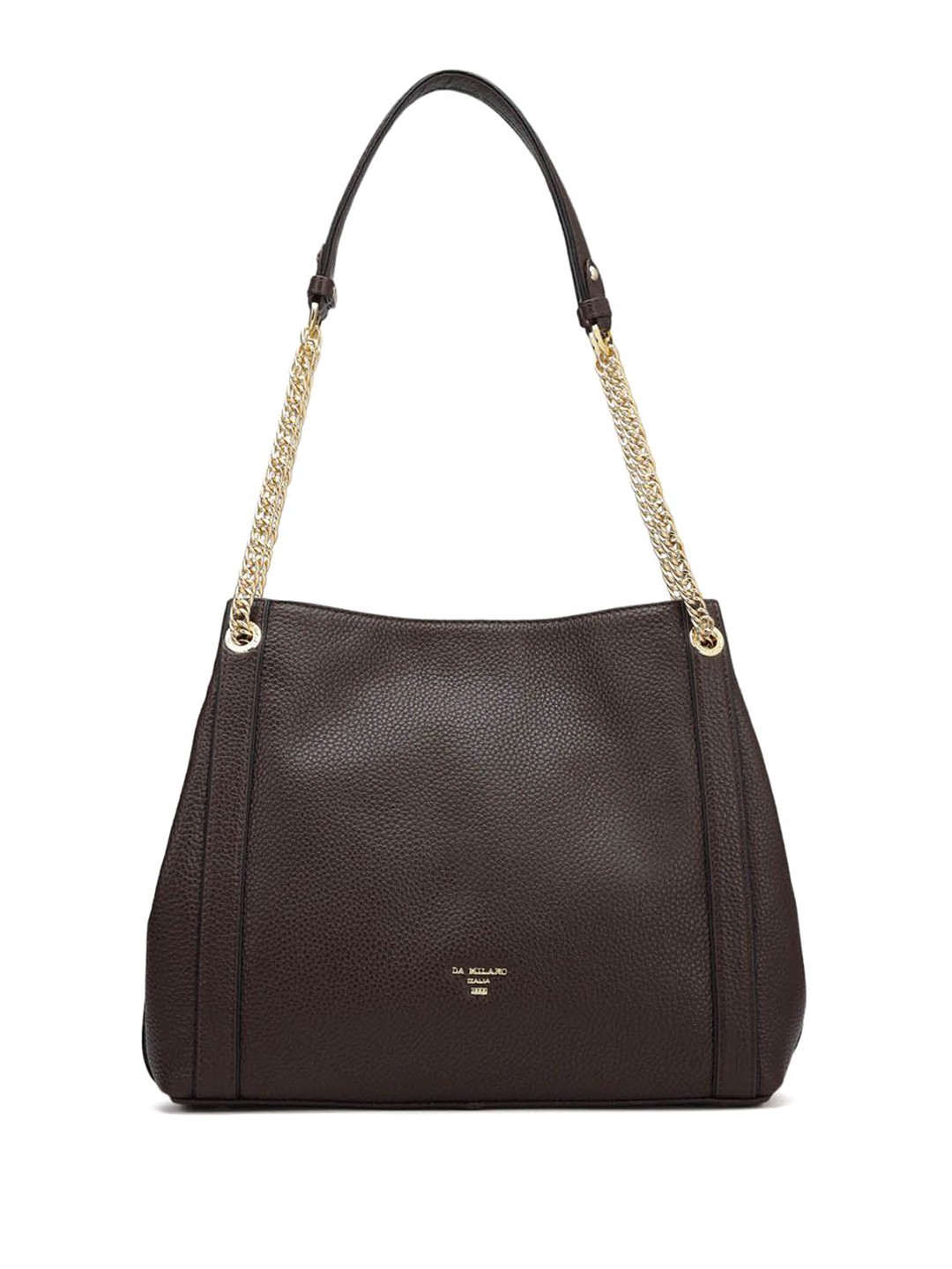 

Da Milano Leather Structured Shoulder Bag, Brown