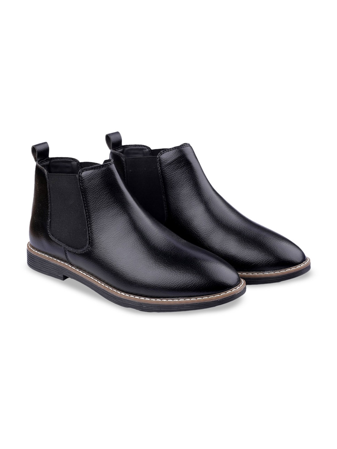 

Bxxy Men Mid-Top Block Heel Chelsea Boots, Black