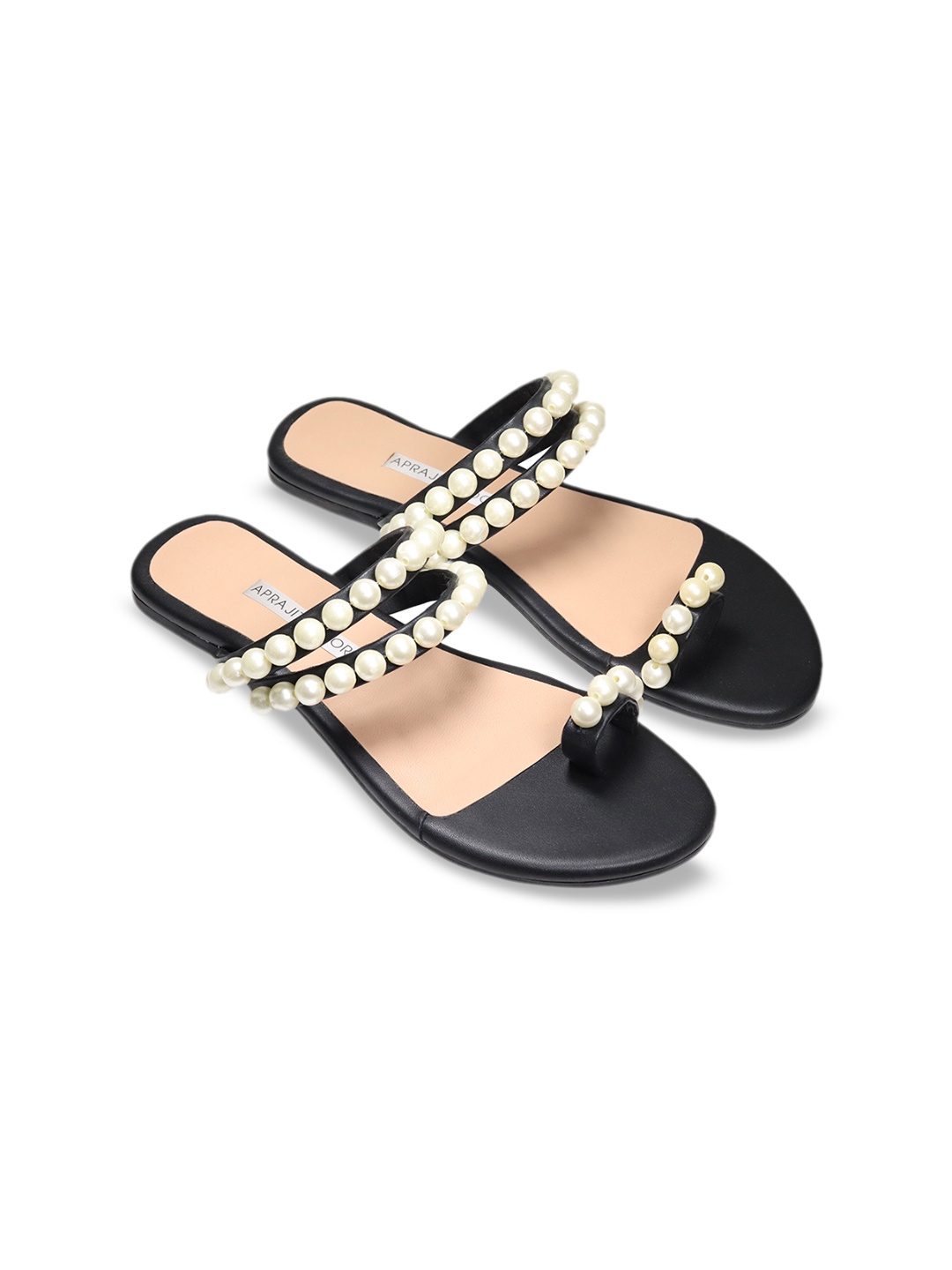 

Aprajita Toor Women Embellished One Toe Flats, Black