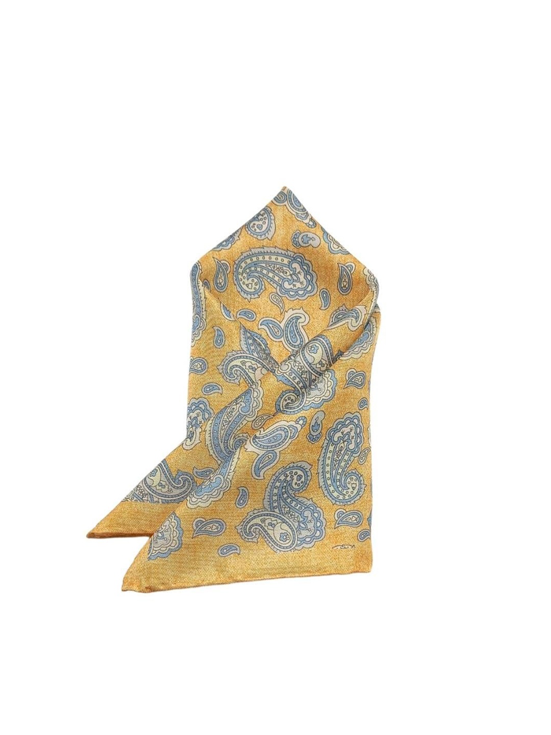 

The Tie Hub Printed Silk Pocket Squares, Yellow