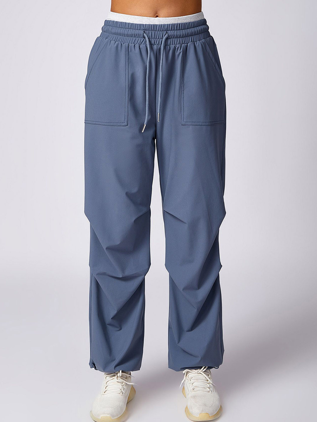 

LULU & SKY Women Straight-Fit High Rise Track Pants, Blue