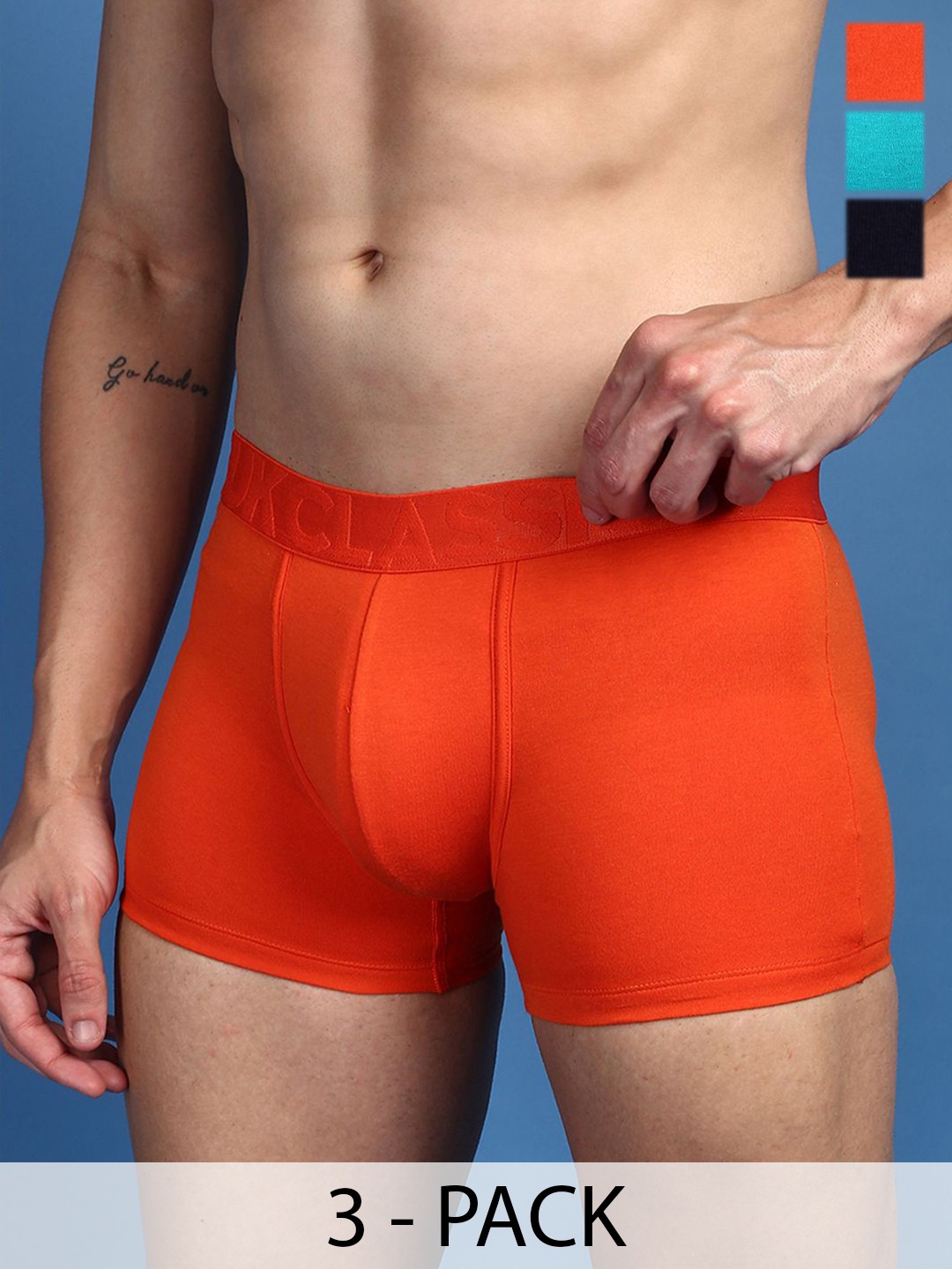 

ONN Men 3Pcs Assorted Pure Cotton Trunks -ONN_UK_31_ASST2_3PC