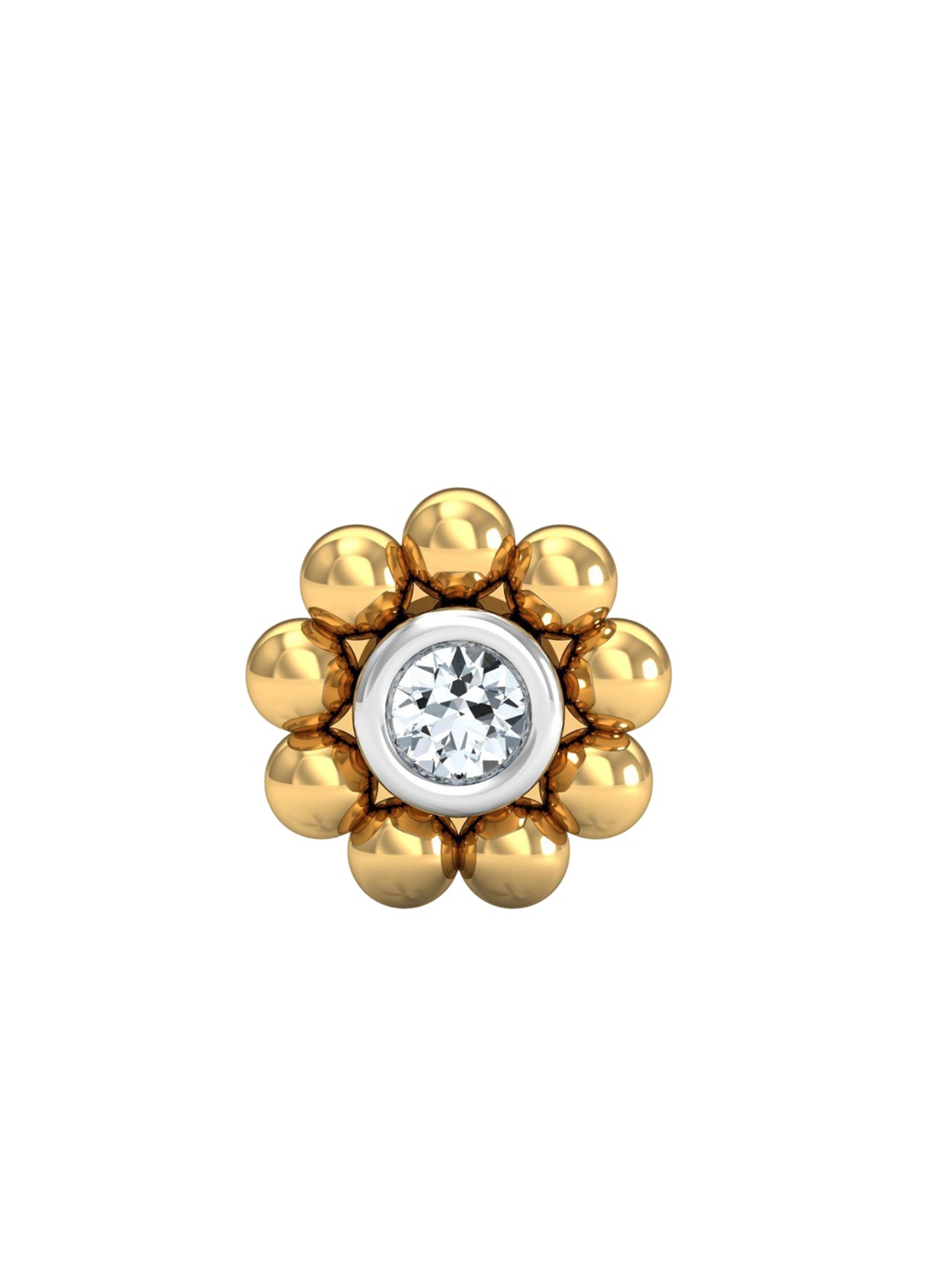 

KUBERBOX 14KT Gold Nosepin Diamond-0.54 Gram