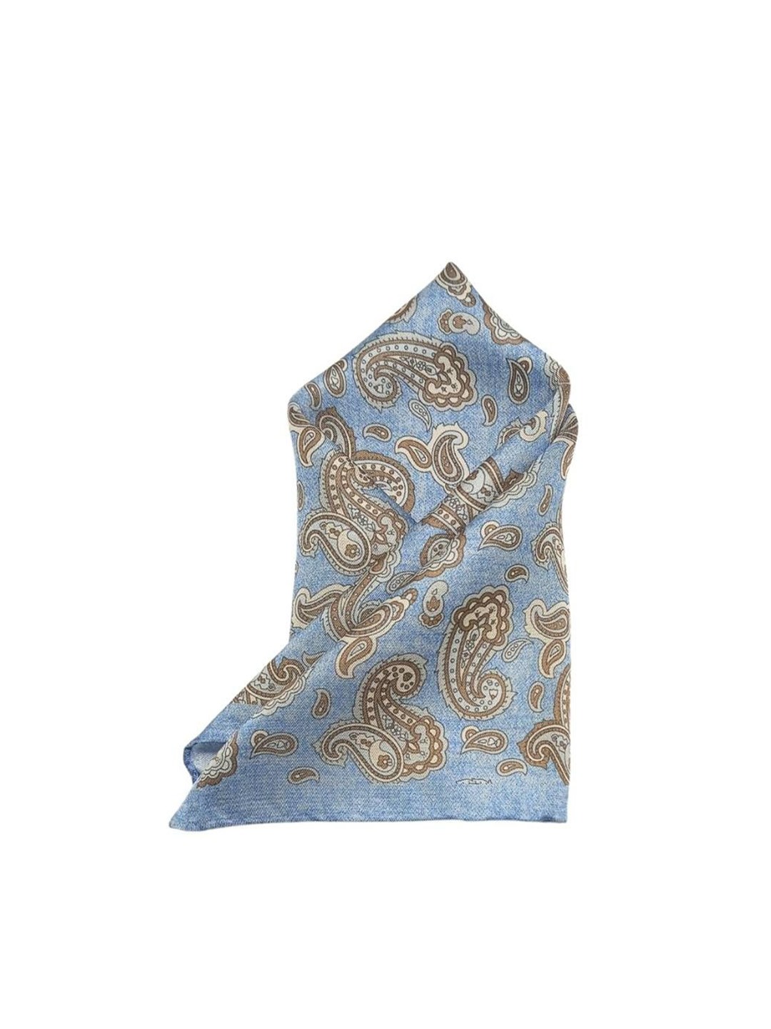 

The Tie Hub Printed Silk Pocket Squares, Blue