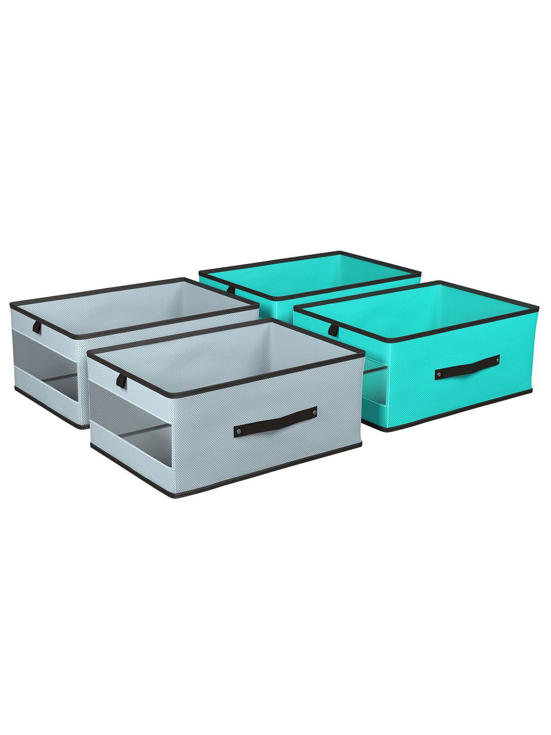 

Kuber Industries Sea Green Set of 4 Regular Multi-Utility Organisers