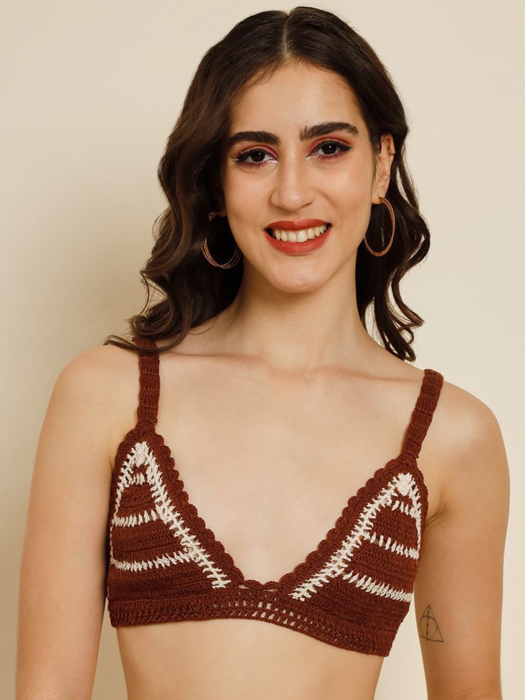 

TANDUL Bralette Crop Top, Multi