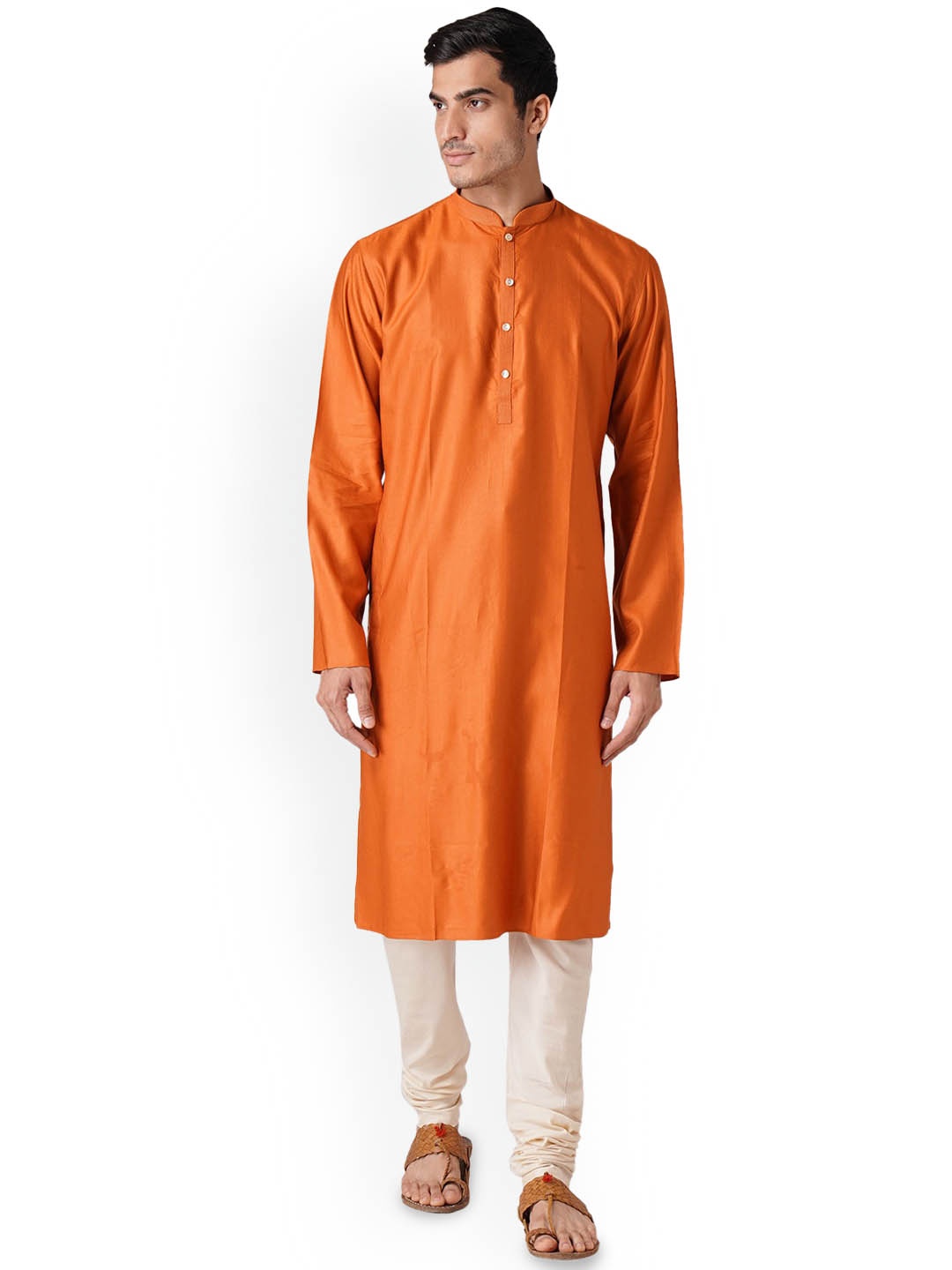 

ZOIS Men Gotta Patti Pathani Kurta, Orange