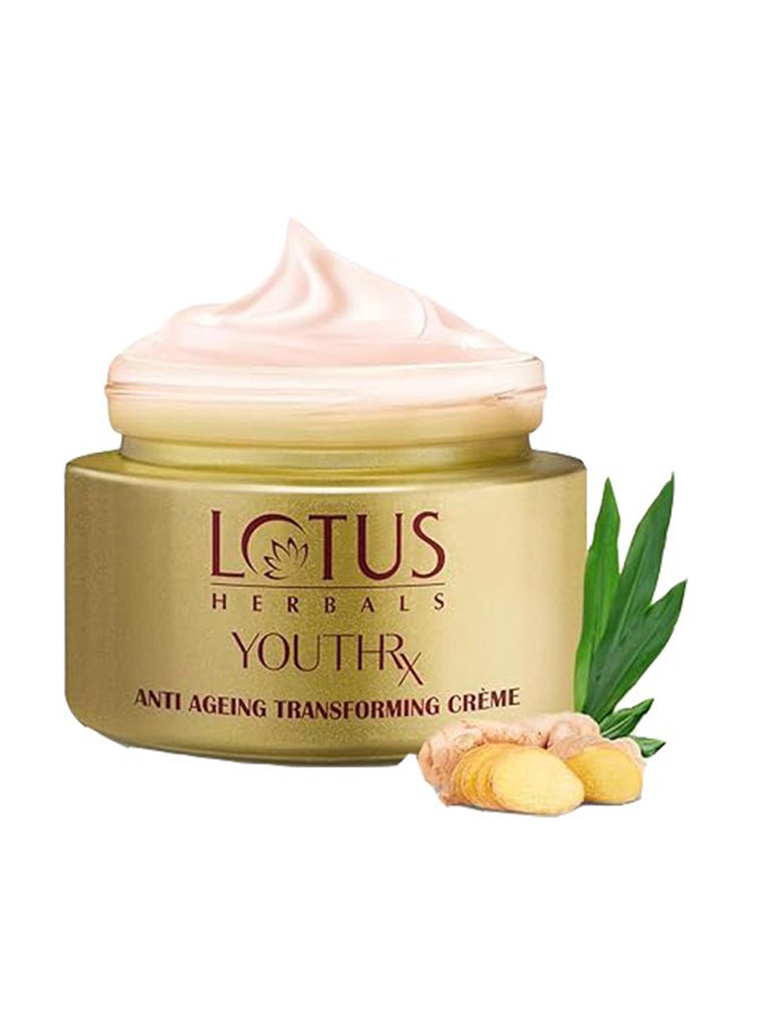 

Lotus Herbals YouthRx SPF25 Anti Ageing Transforming Cream with Ginger & Ginseng - 50 g, Gold