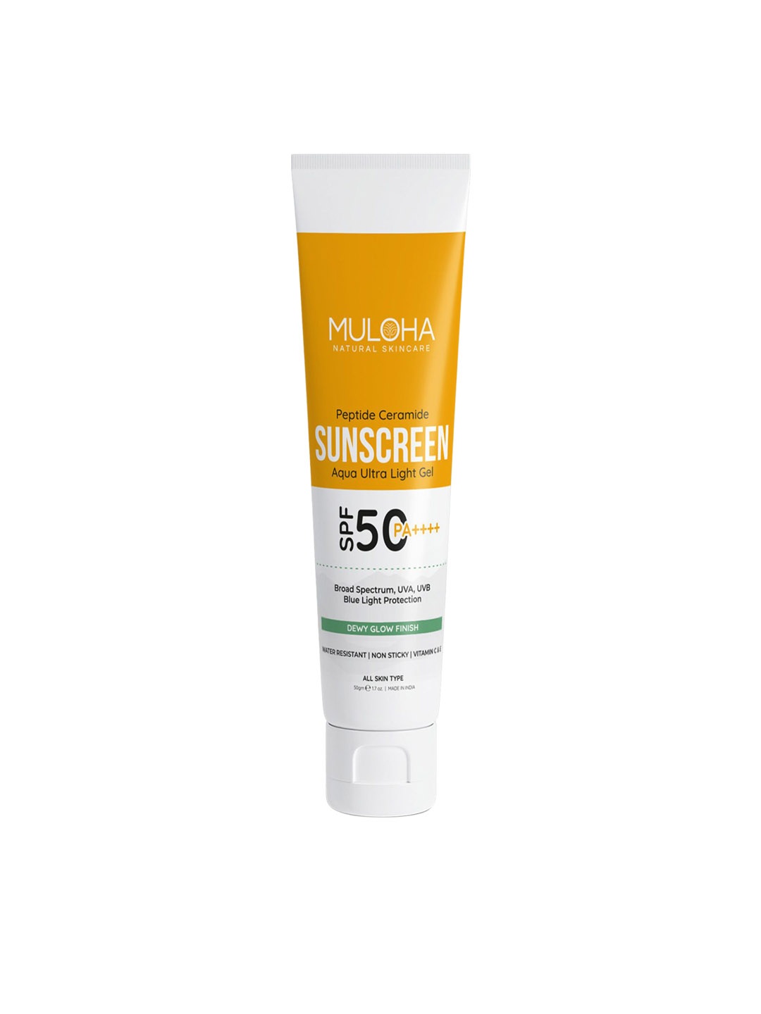 

MULOHA SPF 50 + PA++++ Waterproof Body Sunscreen Lotion - 50g, White