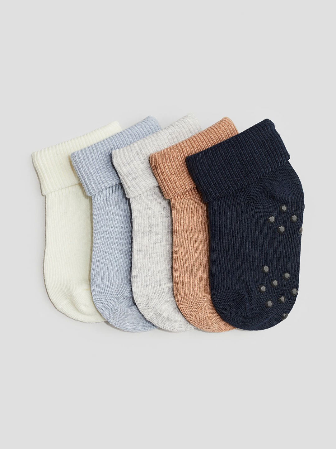 

H&M Boys 5-Pack Anti-Slip Socks, White