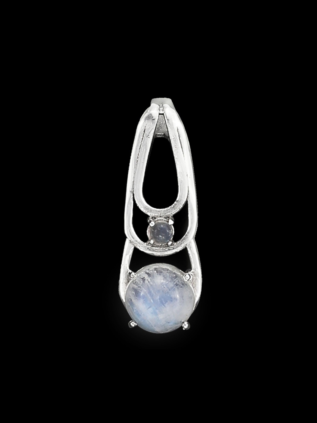 

Exotic India Rainbow Moonstone Sterling Silver Pendant