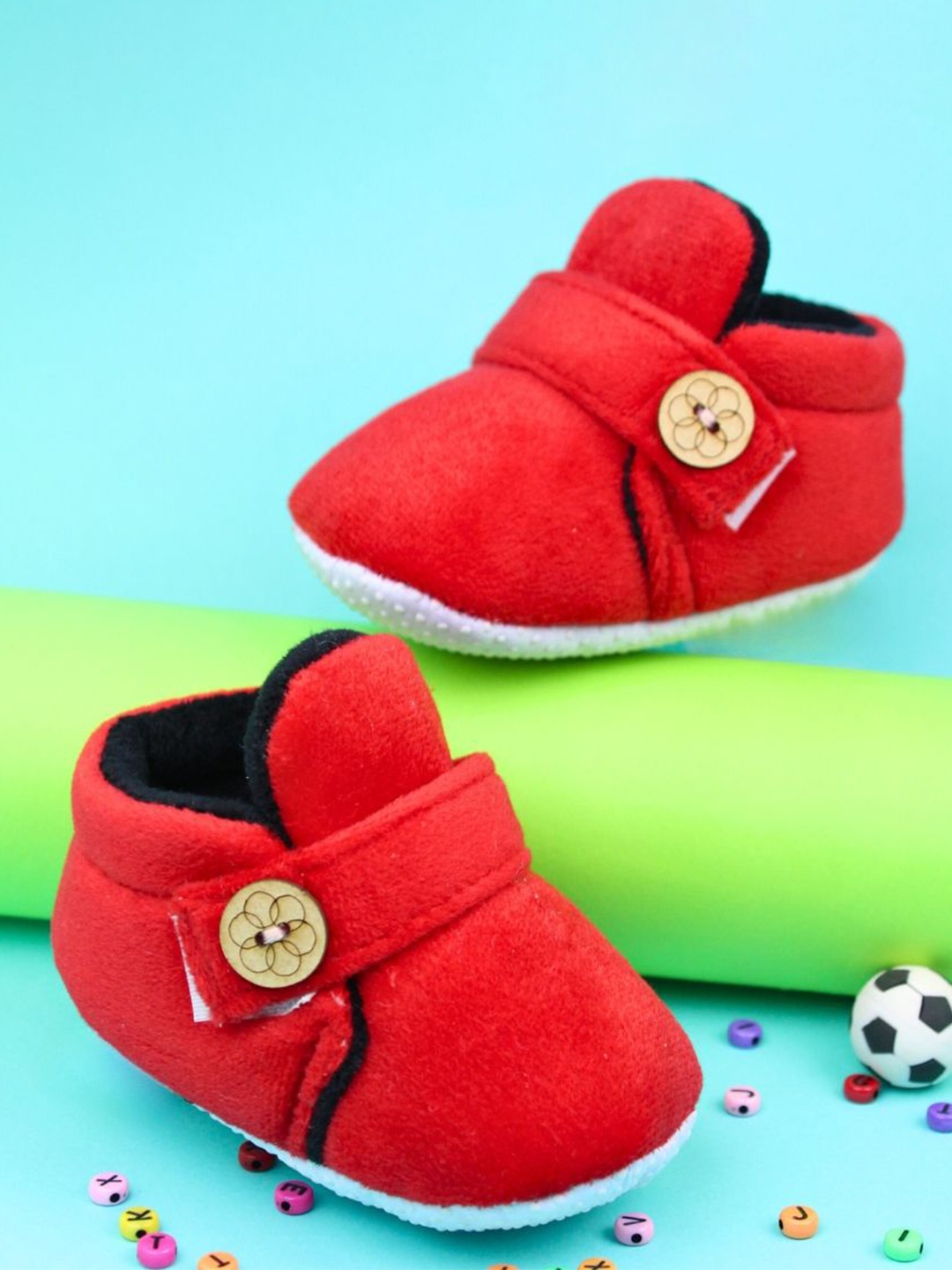 

BAESD Unisex Kids Cotton Booties, Red