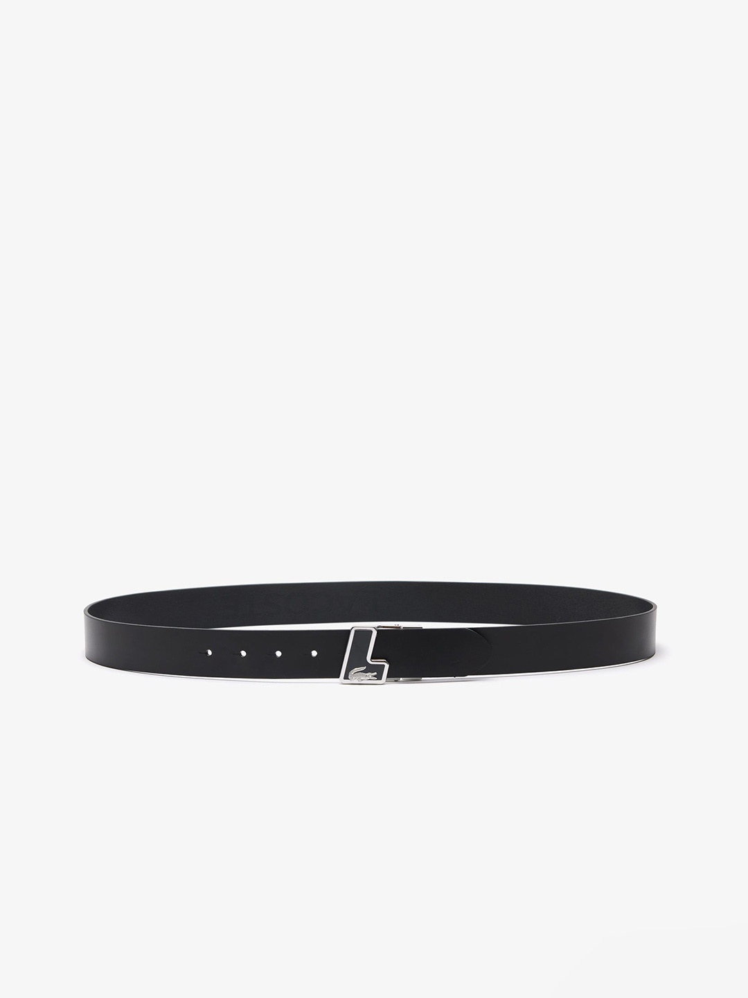 

Lacoste Men Leather Belt With Logo Buckle, Black