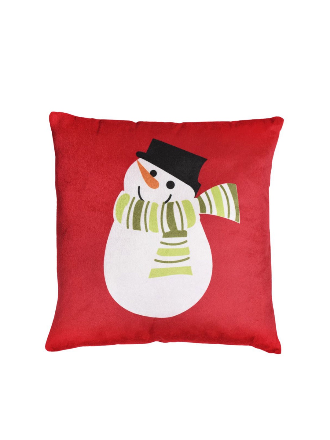 

Ultra Red Snowman Printed Cushion
