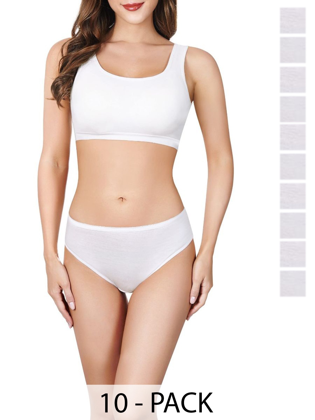 

CareDone 10 Pcs Cotton Disposable Panties, White