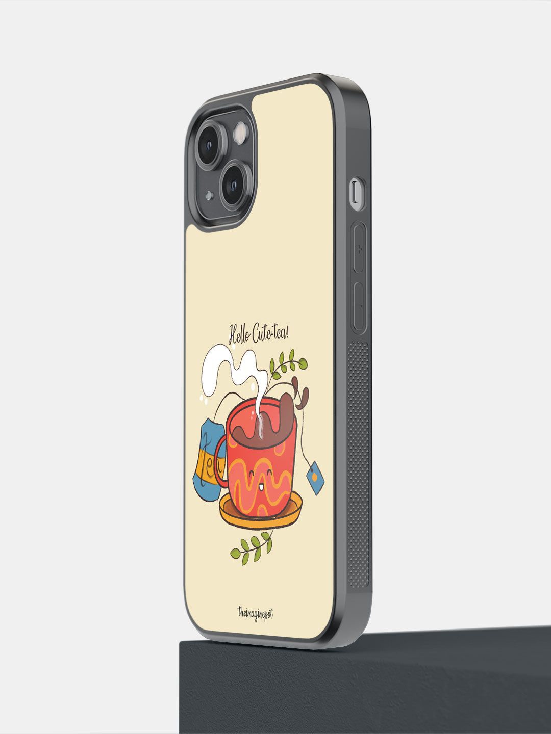 

macmerise Quirky Printed iPhone 14 Back Case Mobile Accessories, Cream