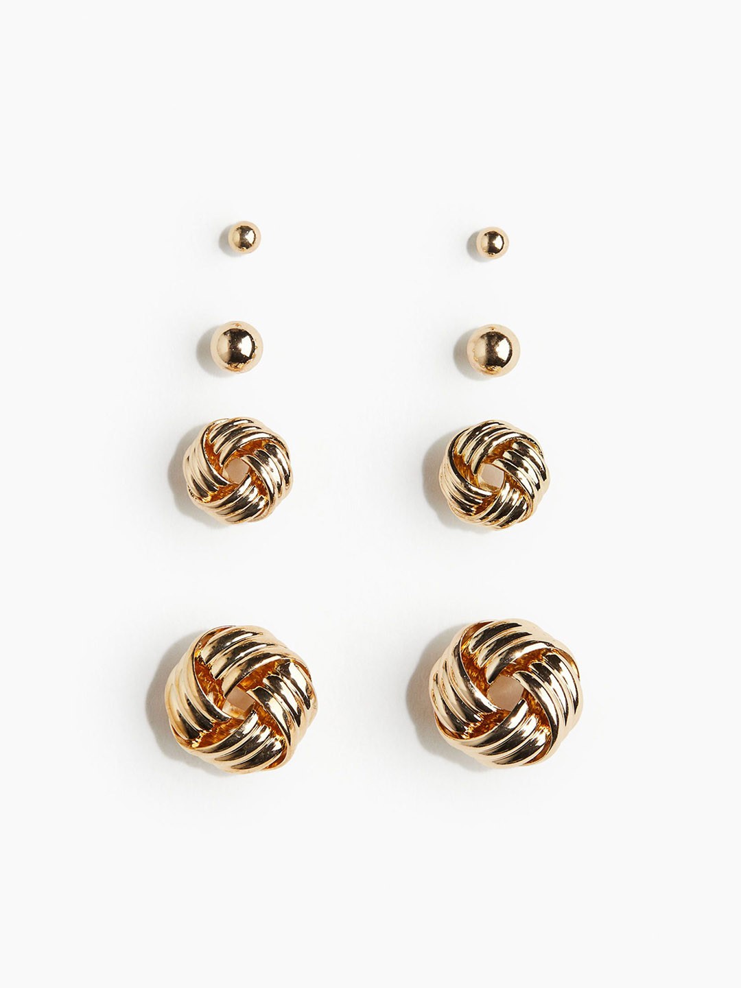 

H&M Pack Of 5 Stud Earrings, Gold