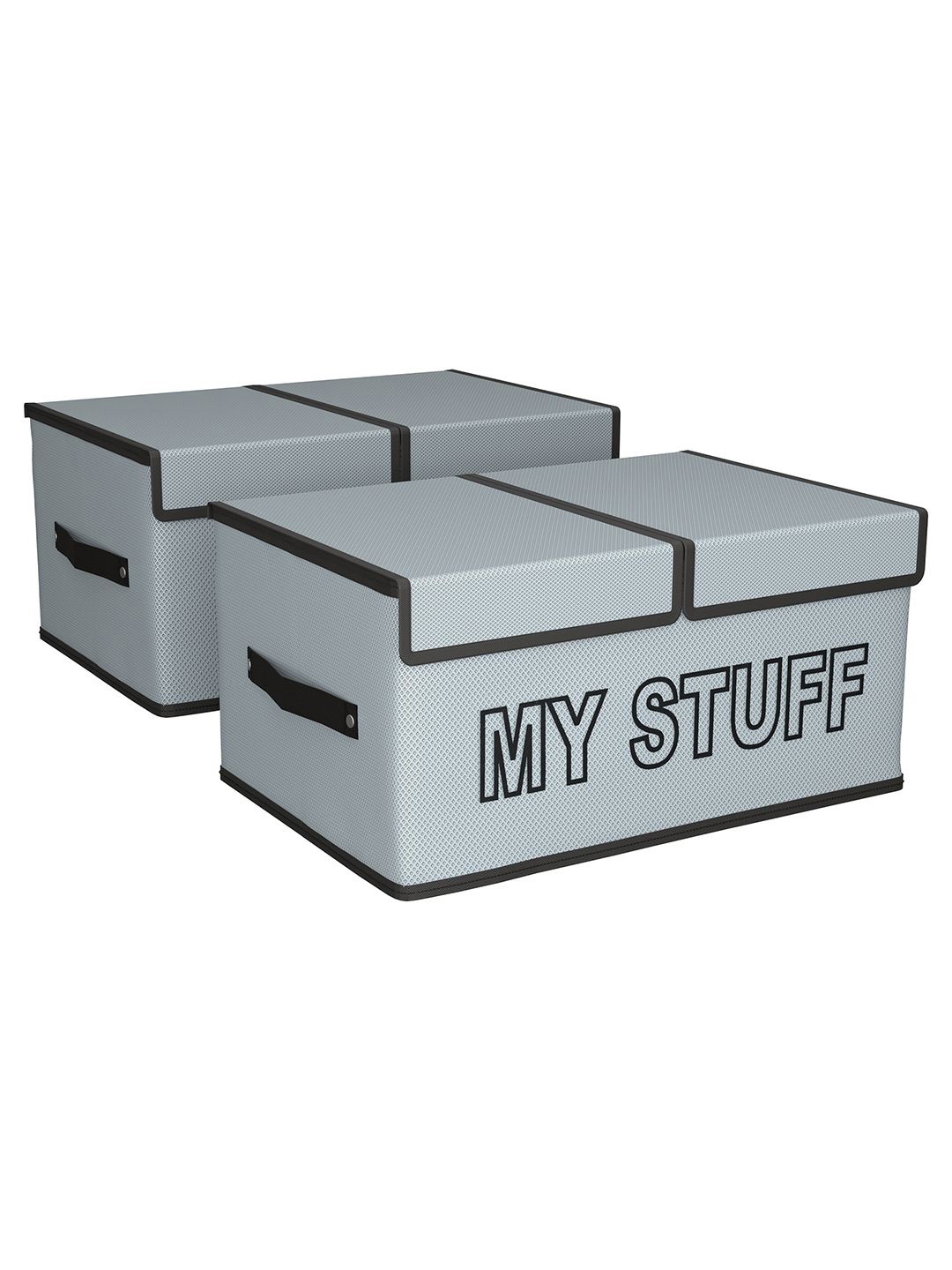 

Kuber Industries Grey Set of 2 Regular Multi-Utility Organisers