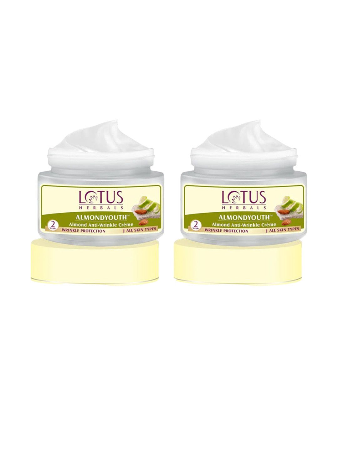 

Lotus Herbals Set Of 2 Almondyouth Anti-Wrinkle Cream - 50g Each