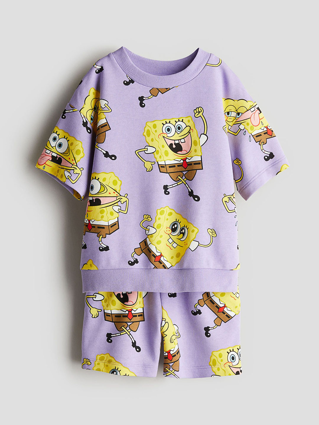 

H&M 2-Piece Printed Sweatshirt Set, Purple