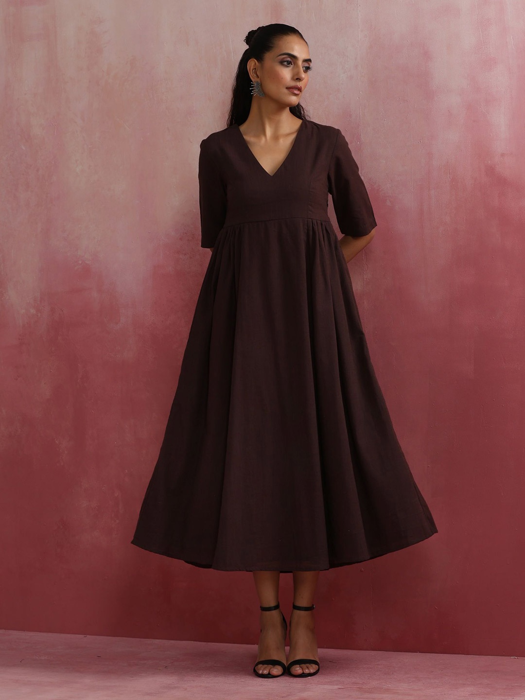 

trueBrowns A-Line Maxi Dress, Brown