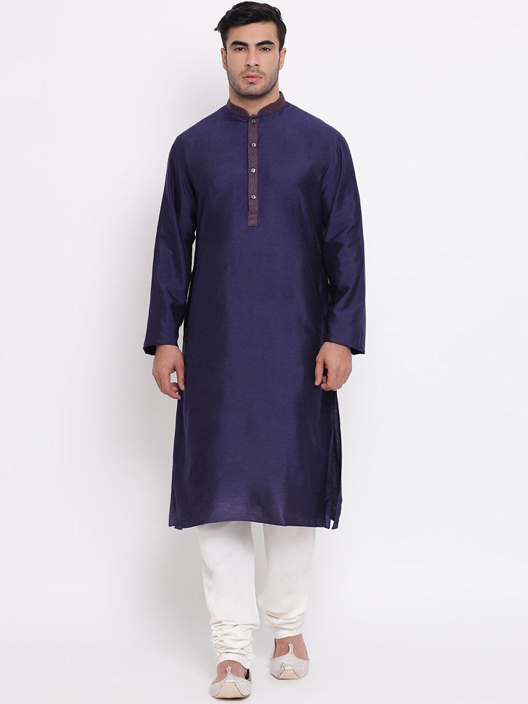 

ZOIS Men Thread Work Kurta, Blue